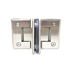 90 Degree 3-Way T Type Glass To Glass Triple Shower Hinge For Shower Enclosure Toughened Glass Door