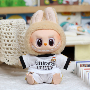 Ropa para Muñecos de Peluche Labubu, Camiseta de Fútbol Blanca Emirates Fly Better, Ropa de Juguete para Niños de 2 a 4 Años, Unisex - Product Image 1