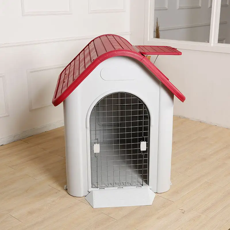 Nhựa ngoài trời cũi công suất lớn chó lồng Thời Tiết Dog House Pet nơi trú ẩn