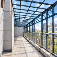 Abri de voiture en aluminium avec toit en polycarbonate pour immeuble de bureaux, abri de stationnement, abri pour véhicules commerciaux