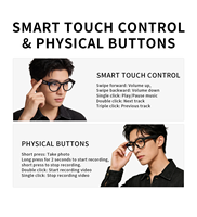Lunettes intelligentes CY05 avec caméra, commande vocale, photographie, enregistrement vidéo, traduction en temps réel, appels Bluetooth, transmission Wi-Fi 2.4G