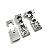 Nouvelle Charnière Hydraulique Plate à Fermeture Douce avec Amortissement en 3 Étapes et Petit Angle d'Ouverture Universelle pour Panneaux de Porte de 16 à 25 mm