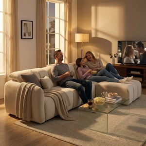 Sofá Eléctrico con Teclas de Piano, Sofá Cama Extensible, Moderno, Simple, Plegable, de Doble Uso, <span class=keywords><strong>en</strong></span> Tela, Estilo Francés Crema, para Sala de Estar - Product Image 3