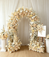 Ensemble de fleurs artificielles ChampagneSilk pour mariage, panneau de bienvenue, arrangement de vase, décoration de toile de fond pour cérémonie et réception de mariage, vente en gros