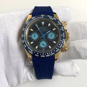 Modified Vk63 Movement Chronograph Rubber and Stainless Steel <b>Watch</b> with Luxuryminous OYSTE PERPETUAL DATE Crystal - Product Image 6