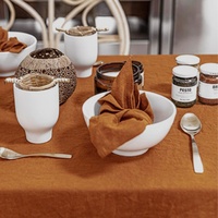 Serviette de table carrée en lin, couleur unie, douce, absorbante, réutilisable et lavable, style occidental, pour hôtels et mariages