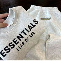 Conjunto Casual de Felpa Gruesa para Niño 2025 Nuevo de Dos Piezas con Top y Pantalones para Otoño Invierno
