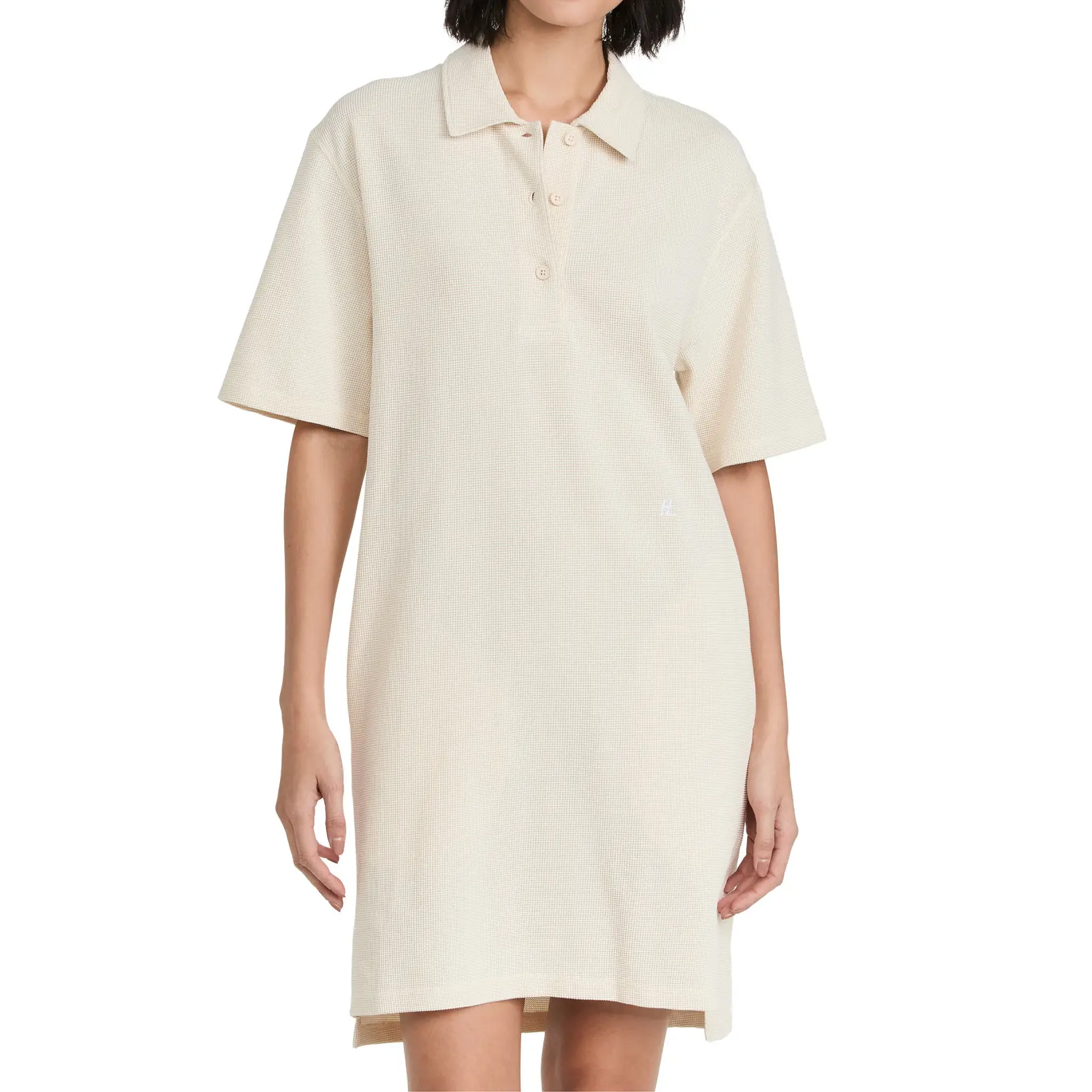 Vestido informal de verano para mujer, camiseta de lino, Polo con logotipo personalizado