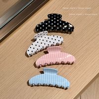 UME Meilleure Vente Grande Pince à Cheveux en Acétate à Pois et Rayures, Nouvelle Collection Été 2026, Accessoire Cheveux Écologique pour Femme