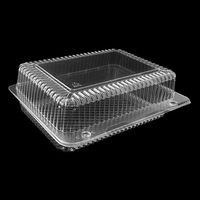 Boîte d'emballage alimentaire transparente en plastique à charnière, coquille de palourde pour fruits et légumes boîte d'emballage de salade