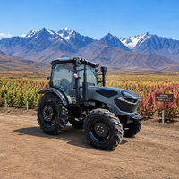 Tracteur agricole haute performance 80 CV 4x4 avec cabine climatisée, système hydraulique robuste, capacité de levage élevée et moteur diesel haute puissance