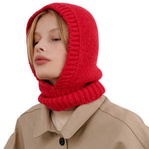 ชุดผ้าพันคอหมวกบีนนี่สำหรับผู้ชายและผู้หญิงสำหรับฤดูหนาวหมวกถักอบอุ่นหมวกลายหัวกะโหลกหมวกหมวกกีฬาหมวกบอนนี่ - Product Image 3