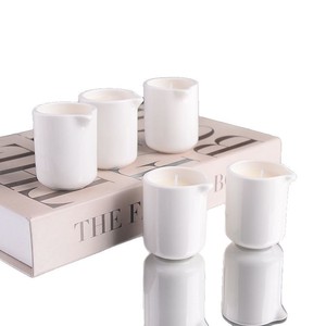 Ceramic Cup Scented <b>Candles</b> Soy Wax Cylinder Shape Home Decoration 1 <b>Wick</b> Machine Made - Product Image 4