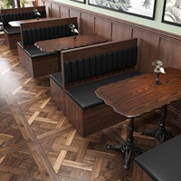 Bancs de restaurant sur mesure, revêtement en cuir, pour café, bistrot, comptoir de restauration rapide