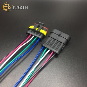 Fio 5pin para prender a tomada fêmea masculina do auto conector bonde impermeável com chicote de fios do cabo do fio para a motocicleta do carro - Product Image 2