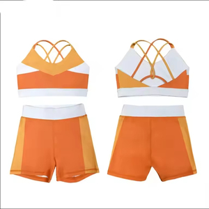20245 OJK01003 Conjuntos de venta al por mayor Sujetador para niñas Pantalones cortos Yoga Fitness Conjuntos Ropa activa Baile Niños Yoga Conjunto - Product Image 1