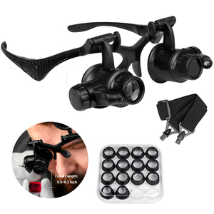 SKYWAY Multifunctional <strong>Watch</strong> <strong>Repair</strong> 2.5X 4X 6X 8X 10X 15X 20X 25X Eye Lens Led Light Headband <strong>Magnifying</strong> Eye Glasses - Product Image 2