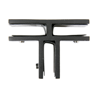 Clip en T pour verre, installation facile sans perçage - Quincaillerie en laiton massif pour cloison de douche sans cadre d'appartement