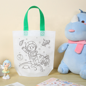 DIY Coloriage Graffiti Sac Étudiant Dessin Animé À La Main Dessin, Non Tissé Coloriage Sac, Maternelle Enfants Cadeau Toile Sac - Product Image 6