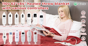 Professionele verwarmde flanellen deken met regelbare temperatuur, 3 warmte-instellingen, wasbaar, voor thuisgebruik in de winter. - Product Image 5