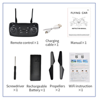 Mini drone quadricoptère amphibie télécommandé pour enfants au design original, 2 en 1, caméra volante, voiture