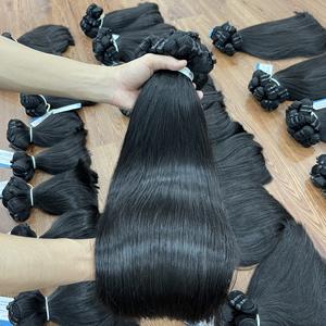 Cabello crudo extensión de cabello humano vietnamita de lujo máquina de color natural ondulado y recto cabello de doble trama - Product Image 4