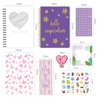 Nuevo Producto: Set de Decoración para Diario, Caja de 200 Pegatinas Hecha en China para Niños y Niñas, Scrapbooking, Bullet Journals