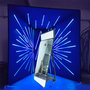 Dropshipping Custom Free Logo 360 Photo Booth Magic Mirror Luz LED alimentada por batería para cámara - Product Image 6