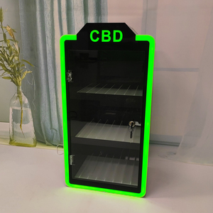 Exhibidor de Mostrador Personalizado de 3 Niveles con Iluminación LED, Exhibidor Publicitario de Acrílico con Diseño Moderno <span class=keywords><strong>para</strong></span> Tiendas de Cigarrillos - Product Image 6