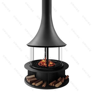 เตาผิงแบบแขวน1200มม. พร้อมโต๊ะ1300/1500มม. การพ่นละอองไอน้ำ3D บ้านสำเร็จรูปล่องเรือตามสั่ง - Product Image 6