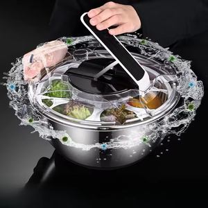 <span class=keywords><strong>Essoreuse</strong></span> à <span class=keywords><strong>salade</strong></span> multifonction en acier inoxydable de 3,5 L avec <span class=keywords><strong>design</strong></span> séparable pour légumes et fruits, accessoires de cuisine - Product Image 2