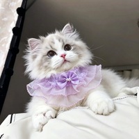 Collier pour chat en satin luxueux et mignon, design personnalisé haut de gamme, emballage personnalisé, toutes saisons, fabriqué en Chine