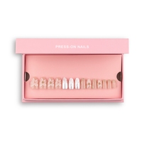 Autocollants 3D pour ongles en forme de fleur rose plaquée argent avec perles lumineuses, ongles courts en forme d'amande, lot de 30 pièces, vente en gros, ongles à presser