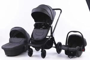 BABY 3 en 1 Cesta de dormir, asiento, capazo, cochecito de bebé convertible R-Modos de cochecito reclinable de bebé plegable de cara inversa - Product Image 4