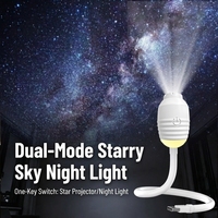 Projecteur de lumière nocturne USB Yinzam A064 avec 12 films, luminosité et mise au point réglables, pour cadeau de Noël, décoration de voiture pour enfant