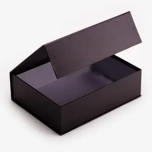 Scatola-caja rígida de cartón rígida con imán, embalaje de Regalo plegable de lujo con tapa magnética