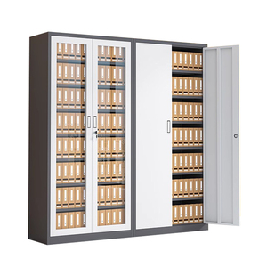 <strong>Hot</strong> <strong>Sale</strong> Modern 4-Door Metal Office Furniture Filing <strong>Cabinet</strong> Glass Door Steel Lemari Besi Archivad File Filling <strong>Cabinet</strong> - Product Image 3