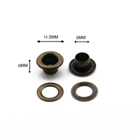 Œillets métalliques à prix abordable, 6 mm, petits, ronds, couleur bronze, en fer, pour toile