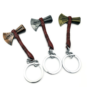<span class=keywords><strong>Thor</strong></span> martillo llavero hacha arma Metal llaveros colgante llavero recuerdos película joyería regalo al por mayor - Product Image 1