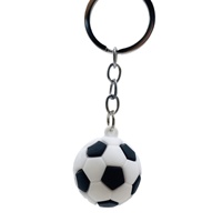 Porte-clés créatif en PVC/silicone souple 3D, simulation de football, basketball, rugby, tennis, équipement sportif, promotionnel