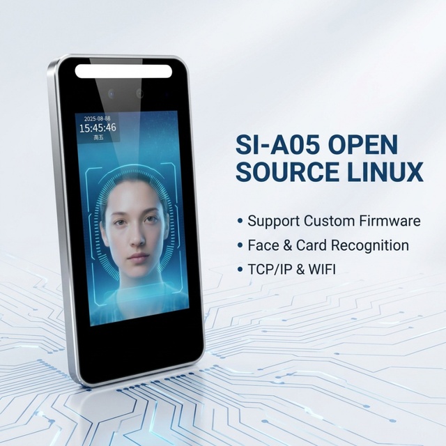 Open Source Linux Custom 5 Inch Touch Screen WiFi SDK Face Recognition RFID Card 2000 Face Capacity Cloud Storage Access Control