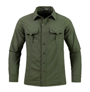 Liu Ming nouvel an 2025 printemps automne mode hommes décontracté à manches longues grande taille 5XL hauts chemises Cargo - Product Image 5