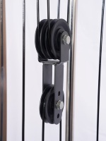 Sistema de Poleas de Alta/Baja Resistencia Montado en Pared para Gimnasio, Entrenamiento de Cuerpo Completo, Expansión de Pecho y Tríceps - Hierro Metálico para Uso Doméstico