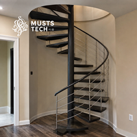 Escalier en colimaçon professionnel pour villa et loft, gain de place, fabrication sur mesure