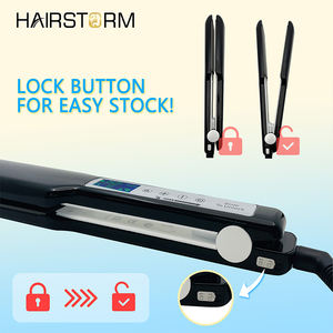 Профессиональный черный/красный и розовое золото на керамическом утюге с сенсорным экраном титановый выпрямитель для волос частная этикетка 3 дюйма - Product Image 3