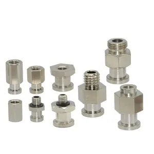 vaccum suction cup Fitting adapters M5 M6 G1/8 nickel plated pneumatic fitting