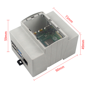 Case ABS para <span class=keywords><strong>Raspberry</strong></span> <span class=keywords><strong>Pi</strong></span> 5/<span class=keywords><strong>4</strong></span>/3 com Montagem em Trilho DIN, Design Modular, Dissipador de Calor de Alumínio Opcional e Ventoinha de Resfriamento, Grande Espaço Interno - Product Image 5
