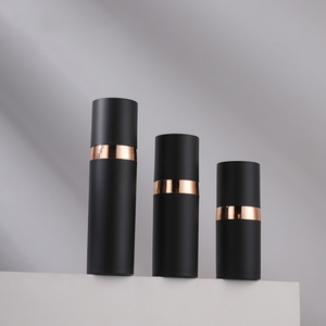 Bomba de botella sin aire negra de 15ml, serigrafía de logotipo personalizado, embalaje cosmético para loción de suero, tubos de plástico, botella sin aire de 5ml - Product Image 4