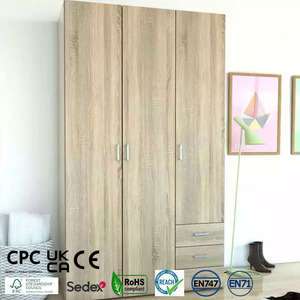Guardaroba Moderno per Camera da Letto Arredamento per la Casa <span class=keywords><strong>Armadio</strong></span> Portatile a <span class=keywords><strong>L</strong></span> a 3 Ante Design per Camere da Letto - Product Image 1