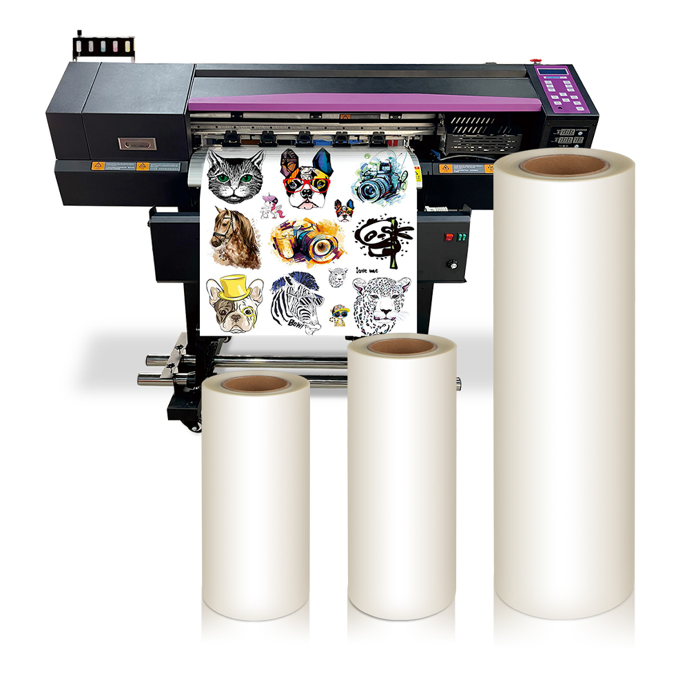 Vibrant Color DTF Film 75u Hot Peel PET Material 30cm 60cm for Apparel and Textile Heat Transfer Printing